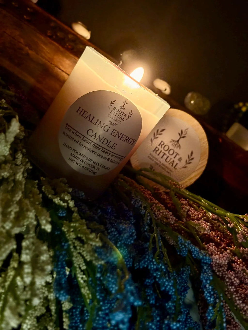 Healing Energy Ritual Candle | Spiritual Healing and Emotional Balance | Self Care Candle | Calm and Renewal Candle (4 oz)