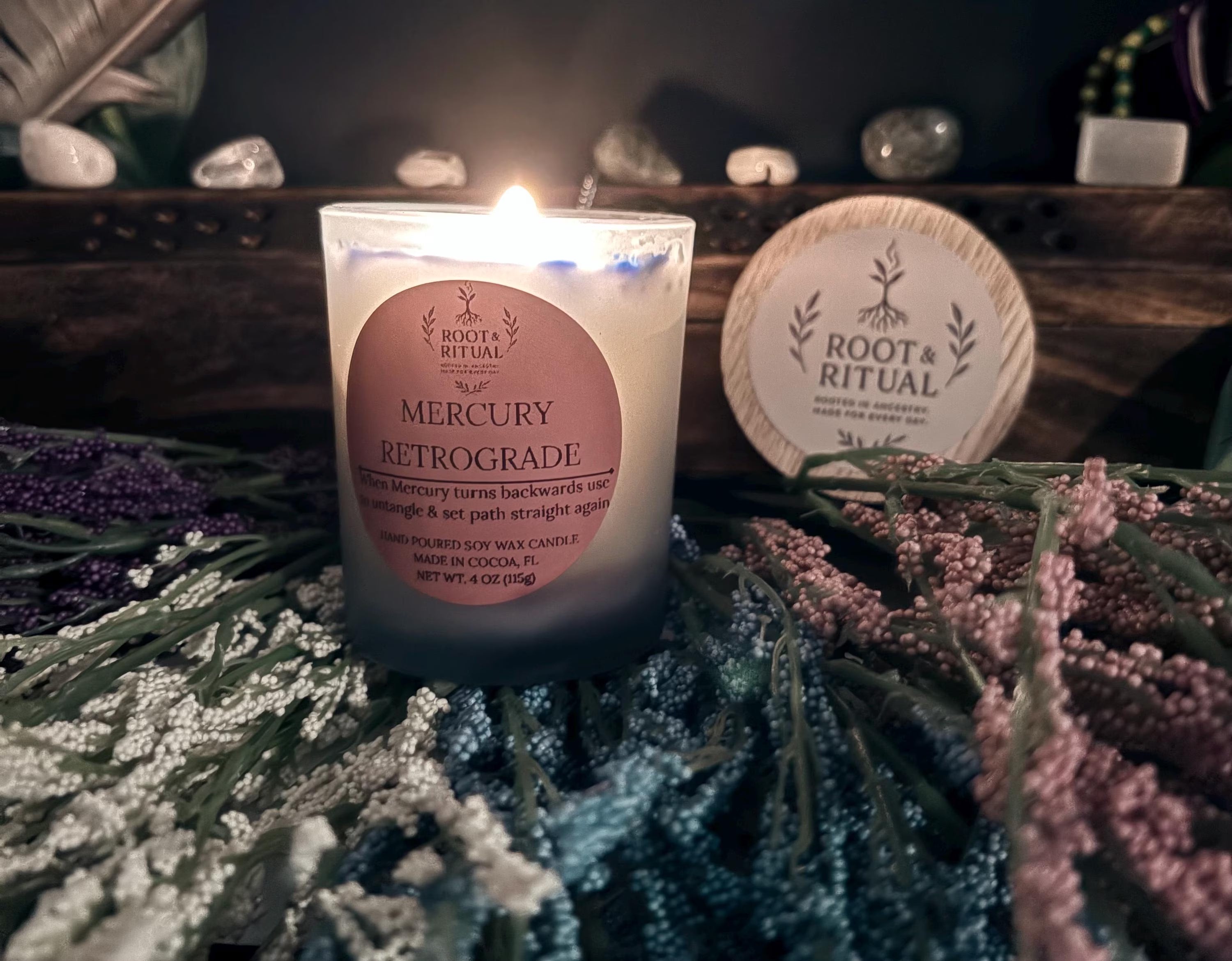 Mercury Retrograde Survival Candle | Clarity, Communication, Protection Ritual (4oz)