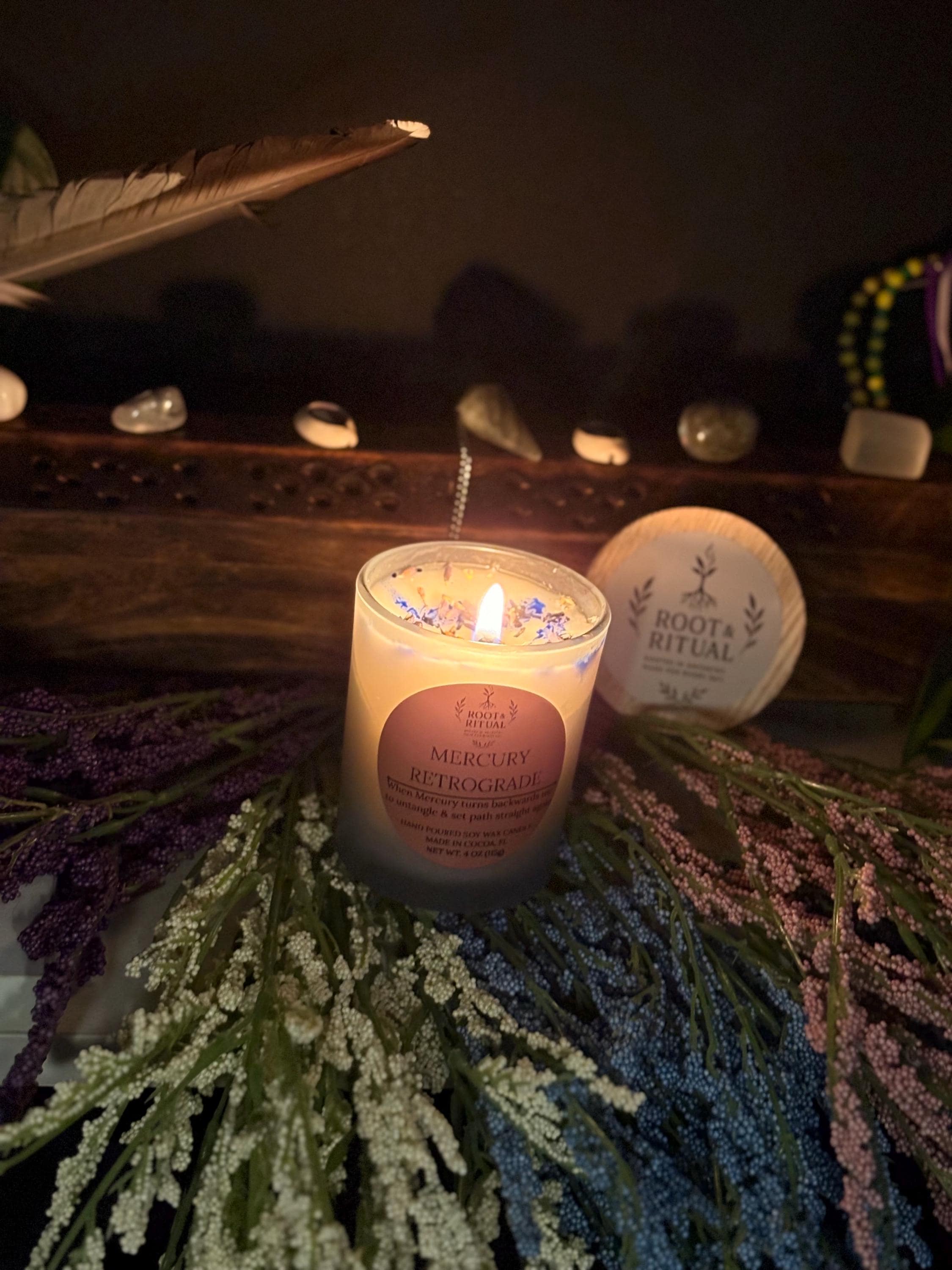 Mercury Retrograde Survival Candle | Clarity, Communication, Protection Ritual (4oz)