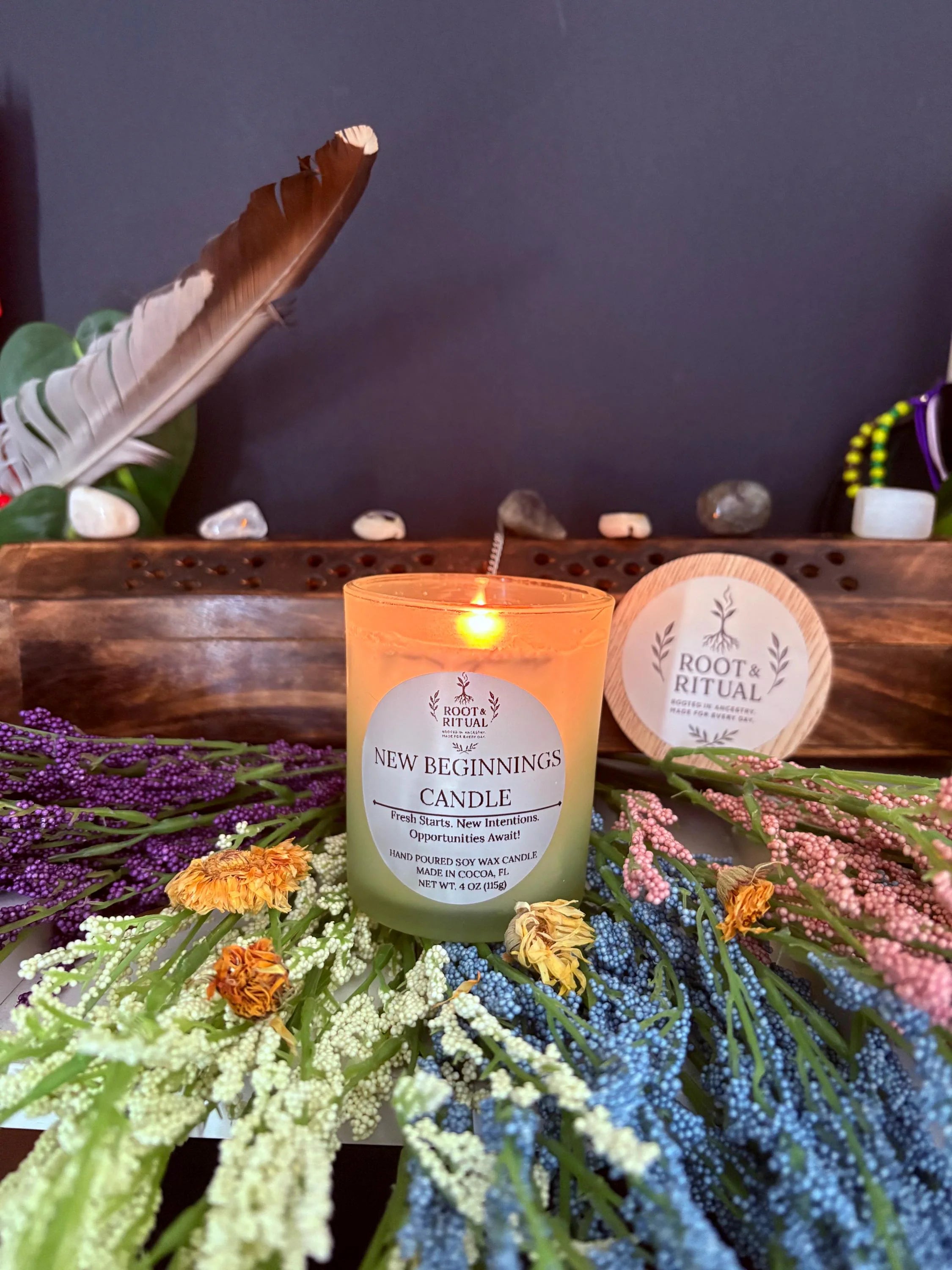 New Beginnings Ritual Candle | Fresh Start Opportunity Drawing (4 oz)
