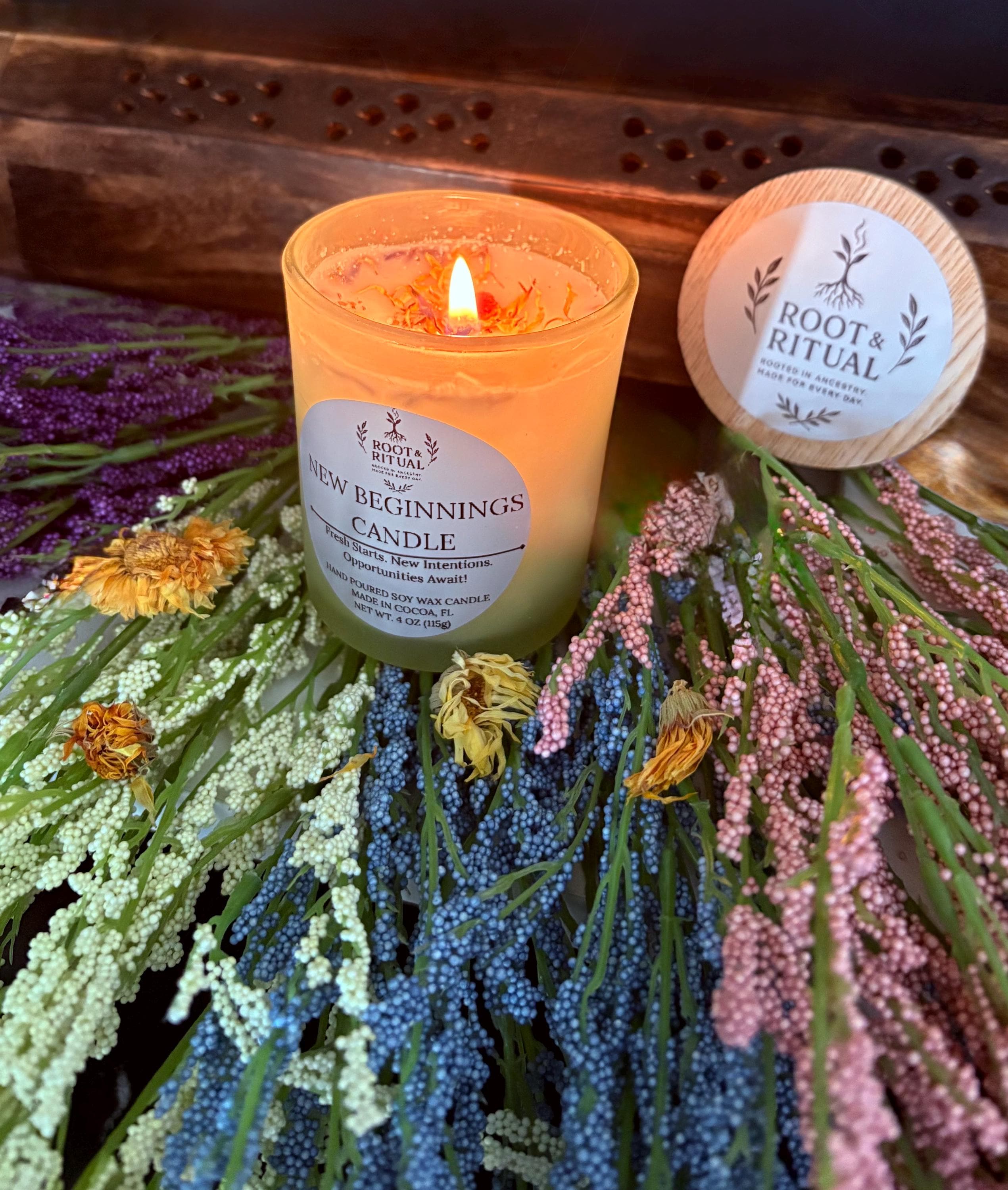 New Beginnings Ritual Candle | Fresh Start Opportunity Drawing (4 oz)