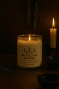 Protection Candle (4oz) with Spell Card - Purpose: Energetic Cleansing • Banishing • Warding • Spiritual Protection