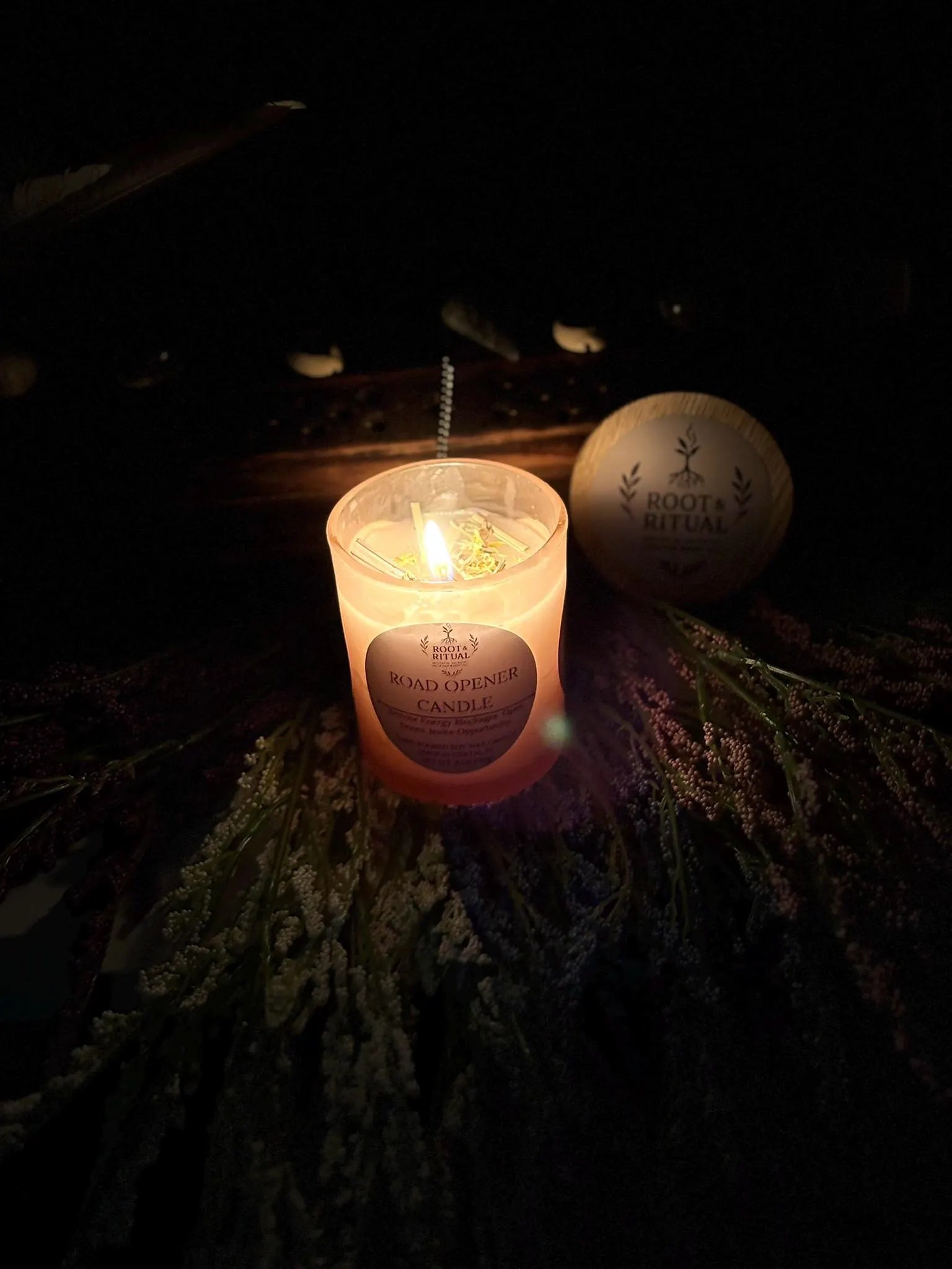 Road Opener Candle (4oz) with Spell: Remove Blockages • Open Doors • Clarity • Flow • Opportunity
