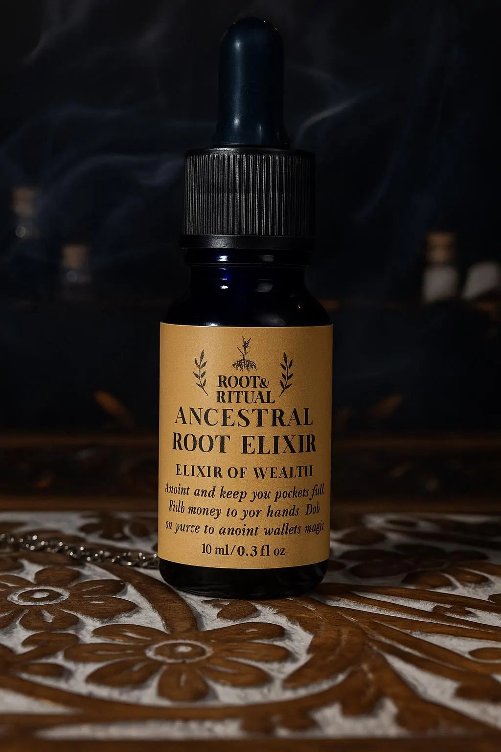 Elixir of Wealth — Money Drawing Ritual Oil | Root & Ritual Ancestral Root Elixir | Prosperity, Abundance, Hoodoo Conjure Oil